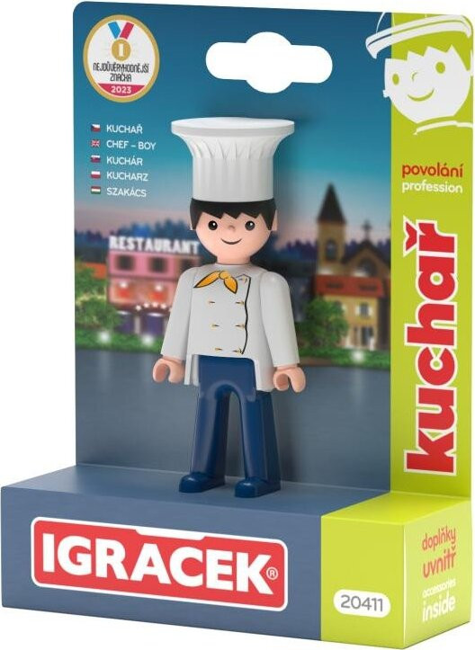 EFKO Igráček Kuchaar speelgoedkoksfiguur met accessoires