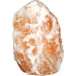 Tischleuchte Salzkristall Salzkristallleuchte Tischlampe Nachttischleuchte, orange, E14 Fassung, LxBxH 12x12,5x16 cm