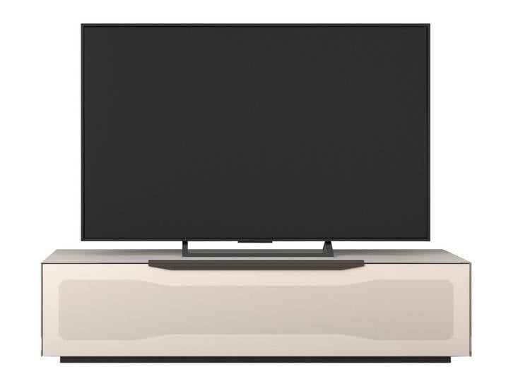 Munari TV-Lowboard RAVENNA, Weiß, Glas