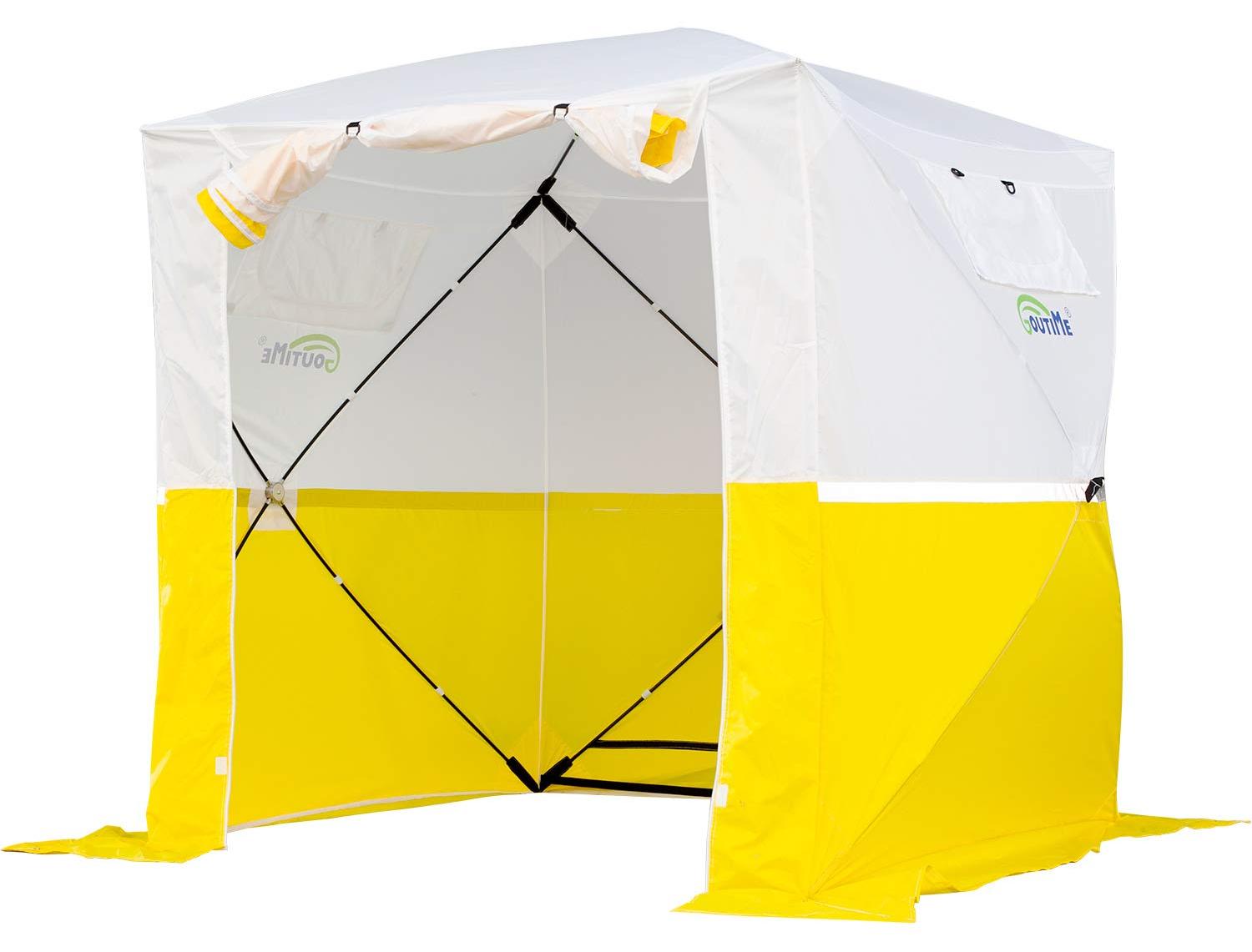 Faltzelt Pop-up-Zelt Partyzelt - Wasserdichtes Oxford - 2 x 2 m - Reflektierende Streifen - Für Veranstaltungen und Baustellen