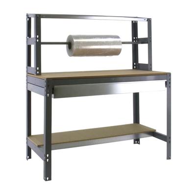 Proregal Packtisch Buffalo mit Schubfach | HxBxT 84x120x76cm | Traglast 600kg | Grau