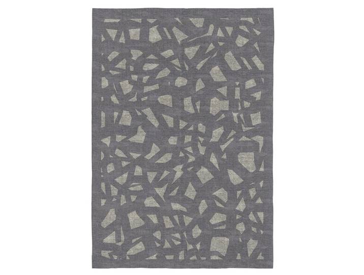 Tapis de salon en fibres naturelles gris 200x290 cm