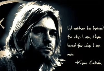 Inspire Curations Vintage Kurt Cobain Black & White Canvas Poster Retro Rock Wall Art Decor f 40x60cm No Frame