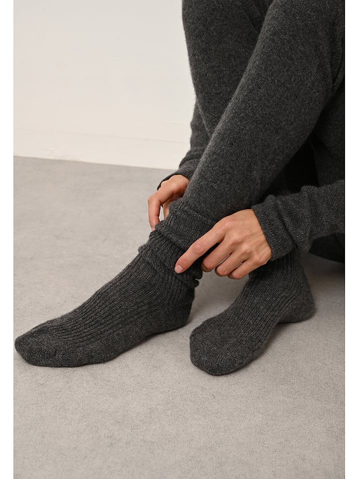 Just Cashmere Kaschmir-Socken "Dayaya" in Anthrazit - onesize