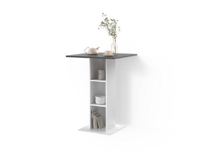 BARTISCH Regusa Anthrazit/Weiß 75 x 75 cm