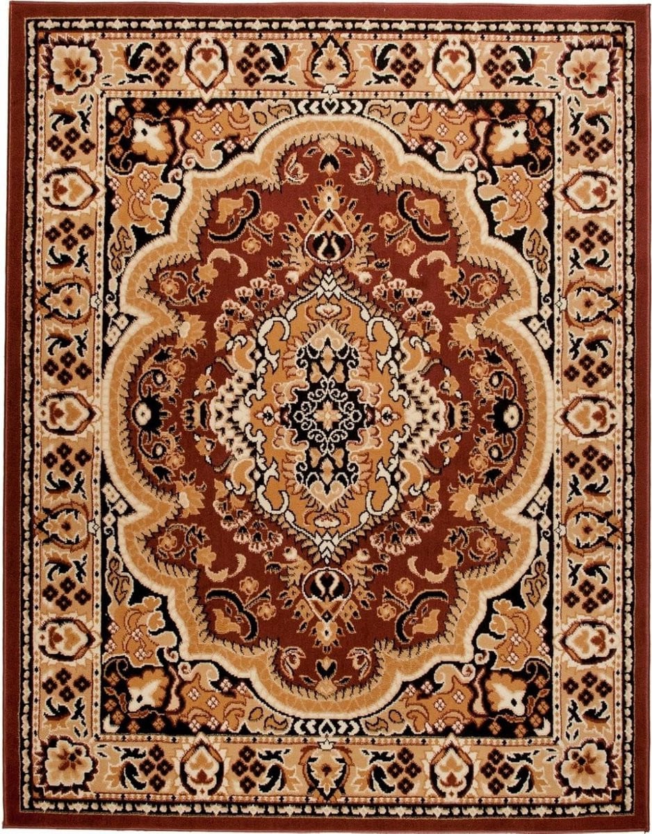Bruin Traditioneel Oosters Vloerkleed - Rechthoekig - 130 x 190 cm
