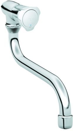 Grohe Costa Auslaufventil 30484001 chrom, schwenkbarer Rohrauslauf, Markierung blau