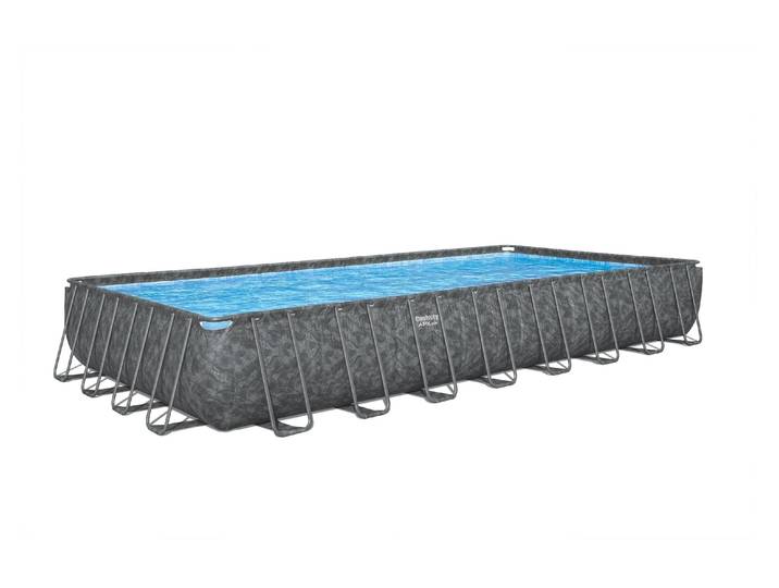 Framepool BESTWAY APX365 488 x 132 cm , grau (anthrazit), B:488cm H:132cm L:956cm, Schwimmbecken, Framepool