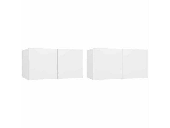 MEUBLE HIFI - Meubles TV - Meuble de télévision suspendus 2 Pcs - Blanc 60x30x30 cm