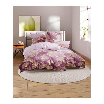 Bettwäsche WÄSCHEPUR Gr. 1, violett, burgund, bedruckt, B/L: 135cm x 200cm, Renforcé, B/L: 80cm x 80cm, 2, Renforcé, 100% Baumwolle, Bettwäsche, Bettwäsche