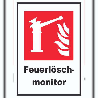 HB-Druck Feuerlöschmonitor Schild A4 (210x297mm)