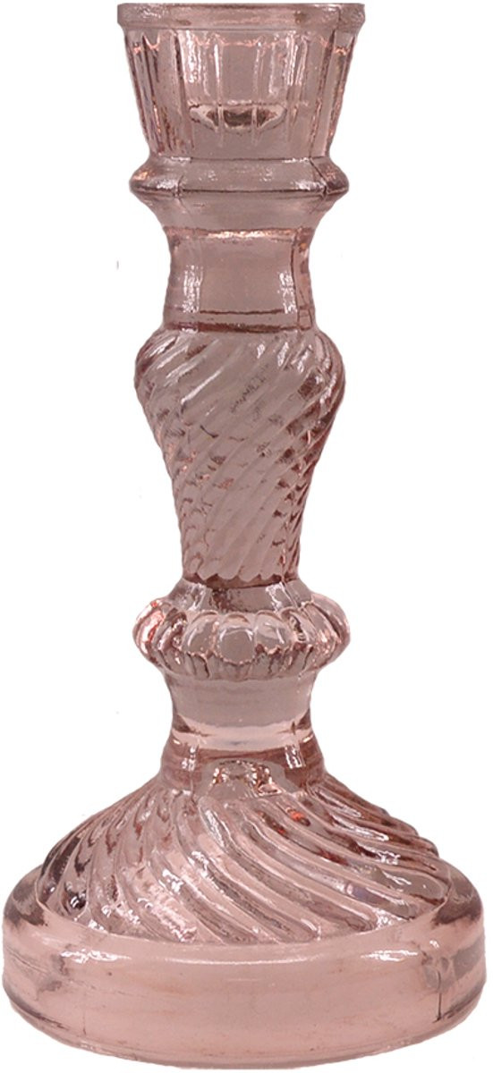 Mooss Kandelaar Kaanch Licht Pink Glas 20 cm