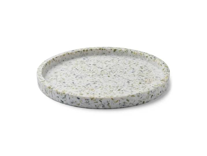 Humdakin Plateau rond Humdakin Terrazzo Ø20 cm Green-white