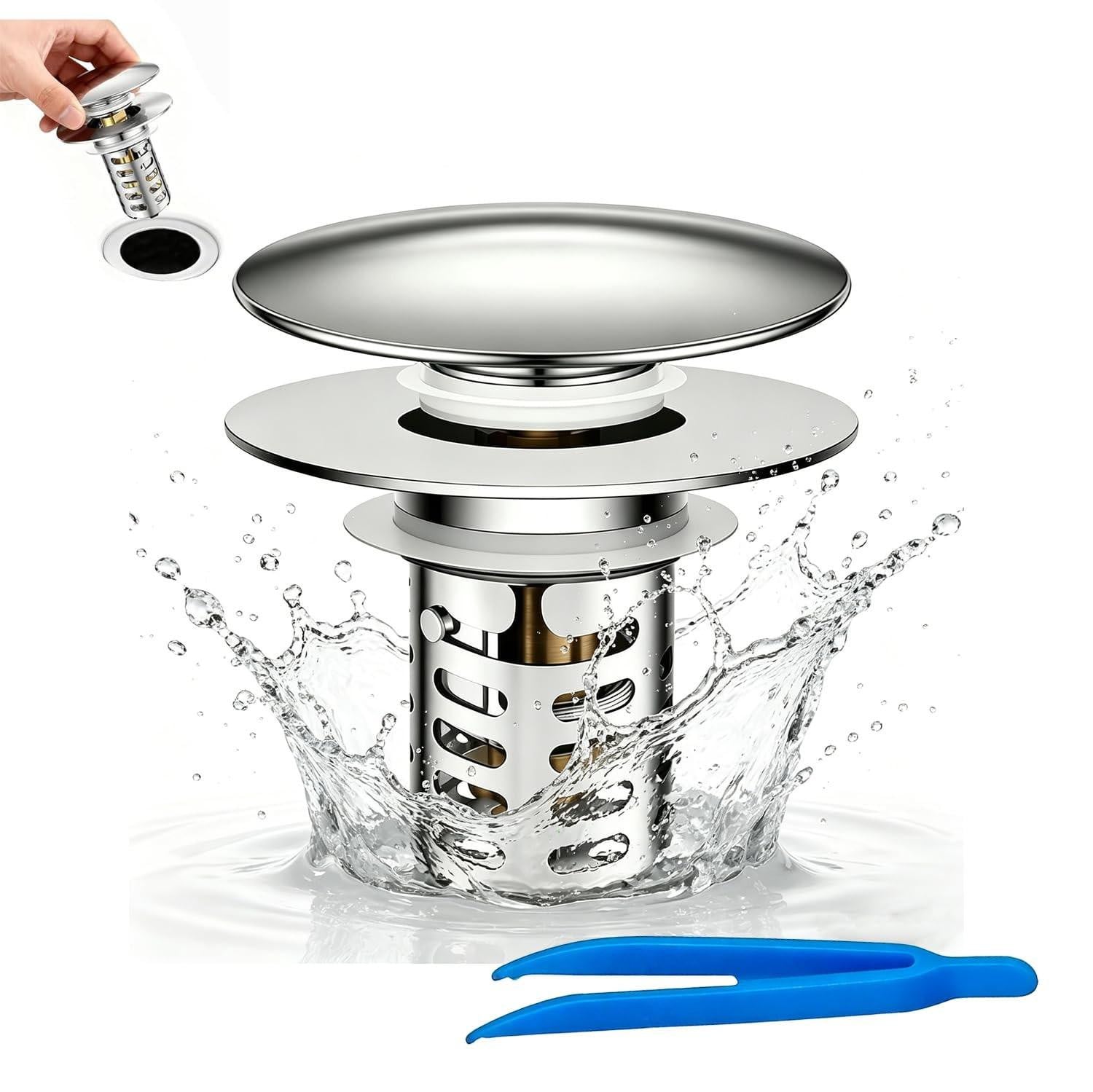 Universele Wastafelafvoer met Waterdicht Drukfilter