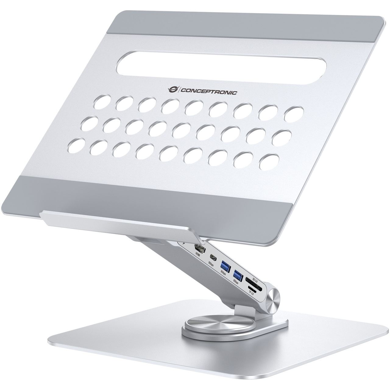 Conceptronic Laptop Halterung inkl 7-in-1 Docking Station si