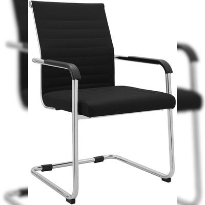 CLP Freischwinger Hakon Lederoptik Metall HBT: 90x55x62 cm schwarz