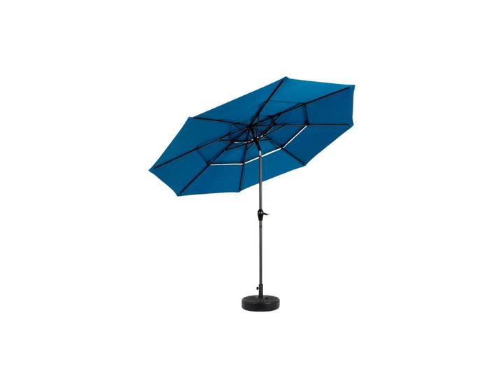 Oxeza Sonnenschirm 294/294/250 cm Dark Blue (Keine Basis), Dunkelblau, Metall, Mode, 294x294 cm, Sonnenschutz, Sonnenschirme