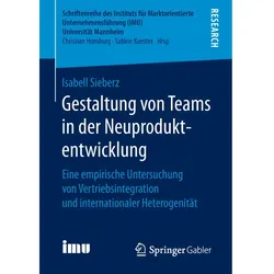 Gestaltung von Teams in der Neuproduktentwicklung, Fachbücher von Isabell Sieberz