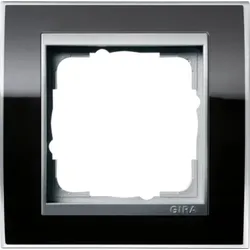 Gira Abdeckrahmen 1-fach klar schwarz 0211736