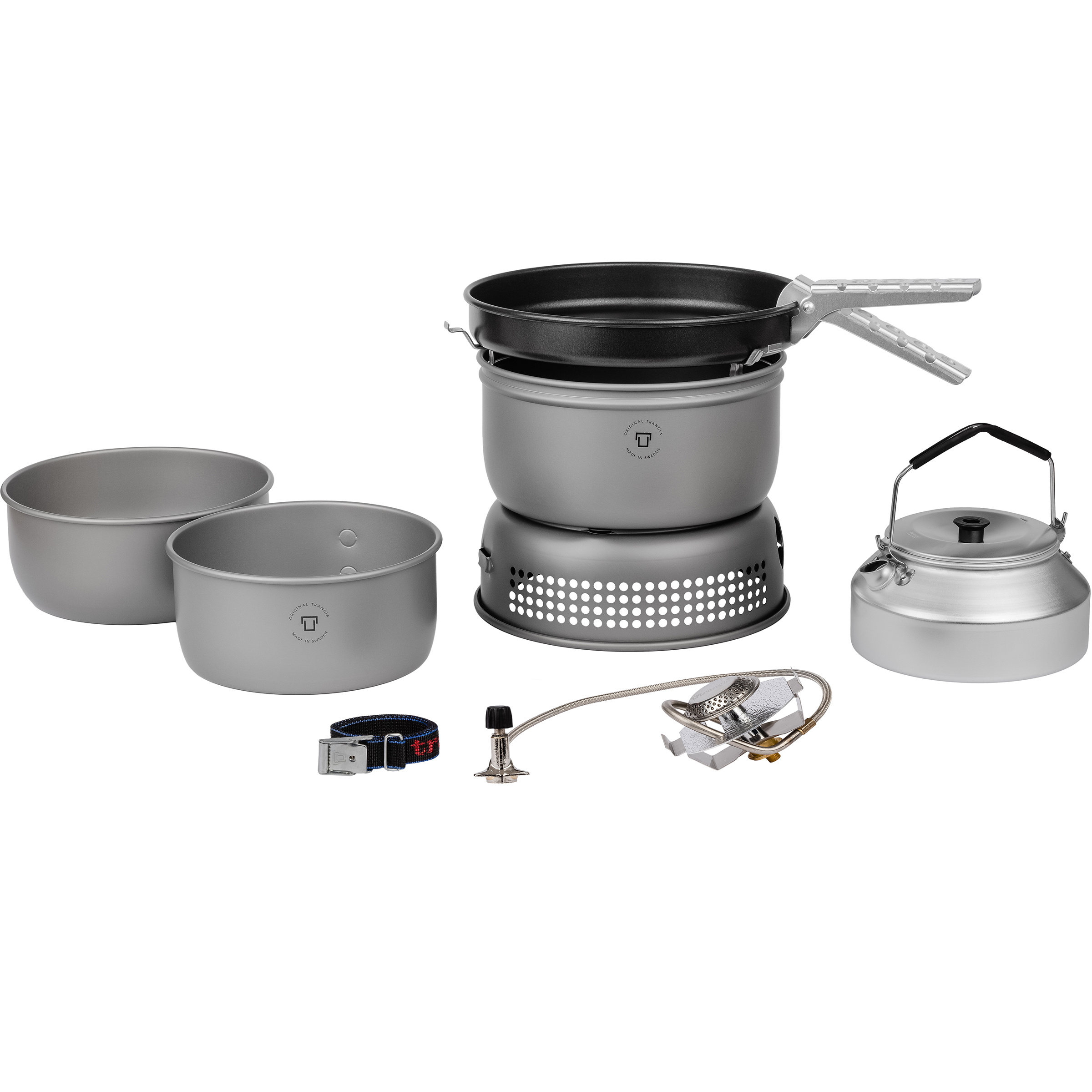 Trangia Sturmkocher groß HA ALU 25-4 mit Gasbrenner Campingkocher silber Camping