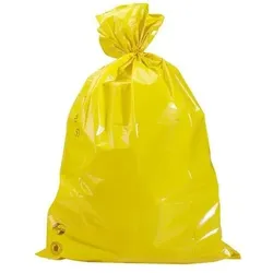 Transpak Müllsack Premium Inhalt 120l Masse 700x1100mm Stärke 45μ PE gelb, Abfallsack, Gelb