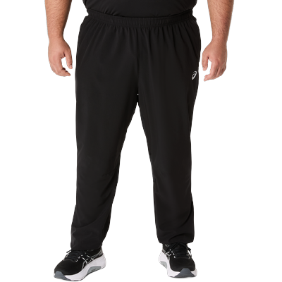 Laufhose ASICS "ASICS CORE WOVEN PANT", Herren, Gr. XXL, N-Gr, schwarz (performance schwarz), Obermaterial: 87% Polyester, 13% Elasthan, Hosen Laufhose, Schnelltrocknend, Reflektierend, Smartphone-Fach