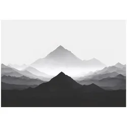 FOTOTAPETE Gebirge Aquarell Grau 250x175 cm
