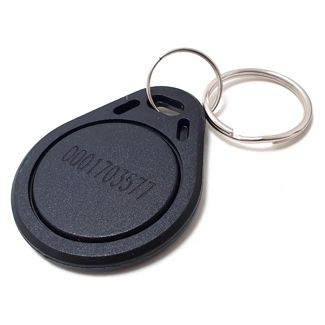 XtendLan Identifikační klíčenka pro dveřní stanice černá / RFID klíčenka / 125 kHz / s číslem (Schlüsselkarte) (DPA-ID-TEAR1-BK-N)
