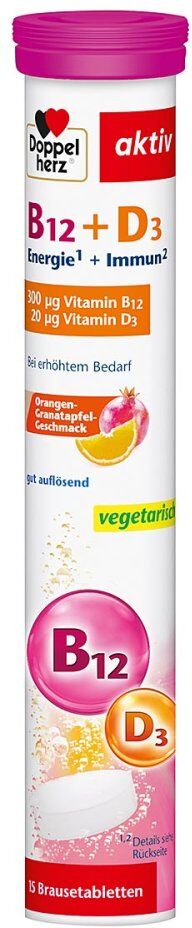 Doppelherz Vitamin B12+d3 Brausetabletten 15stk