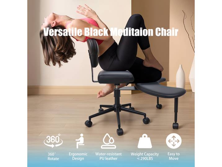 Chaise de bureau TDAH, chaise de bureau à pieds croisés avec roulettes, chaise de bureau croisée avec soutien lombaire et hauteur réglable