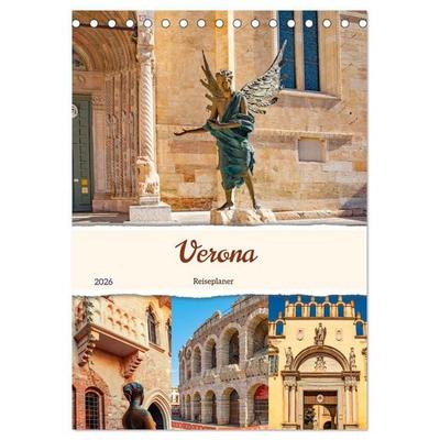 Verona - Reiseplaner (Tischkalender 2026 DIN A5 hoch), CALVENDO Monatskalender