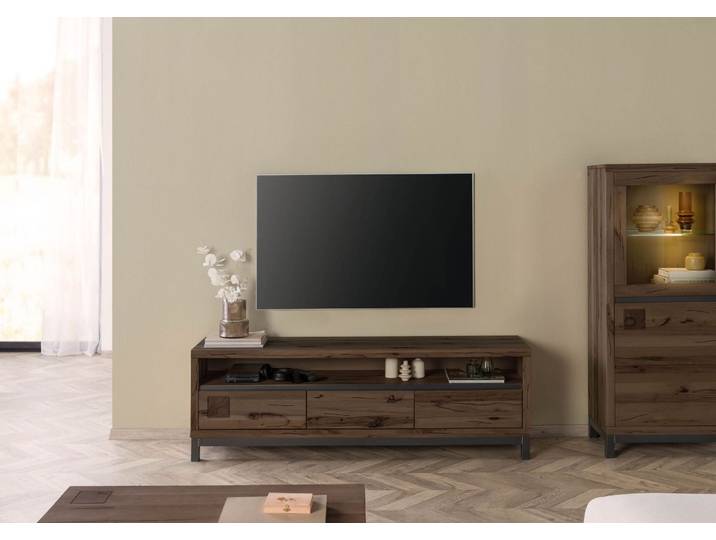 TV-Board Kernbuche 170x40x56 tabacco braun geölt VILLANDERS #214