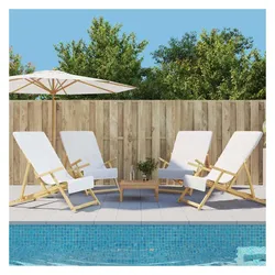 vidaXL, Strandtuch, Wavenen (4 Stück) (135 x 135 cm)