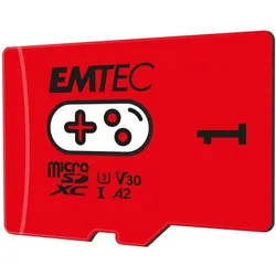 Emtec mSD 1TB UHS-I U3 V30 A2 Gaming Rouge (1000 GB, microSDXC, U3, UHS-I), Speicherkarte, Rot