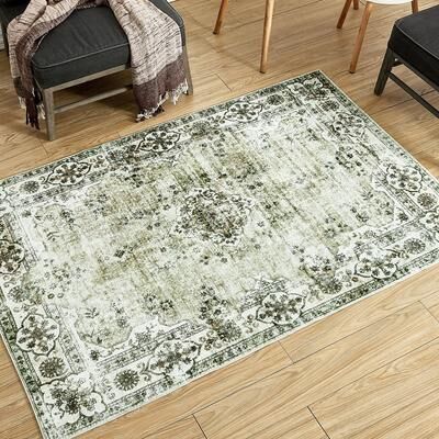 Maxax Vintage Non-Slip Machine Washable Area Rug