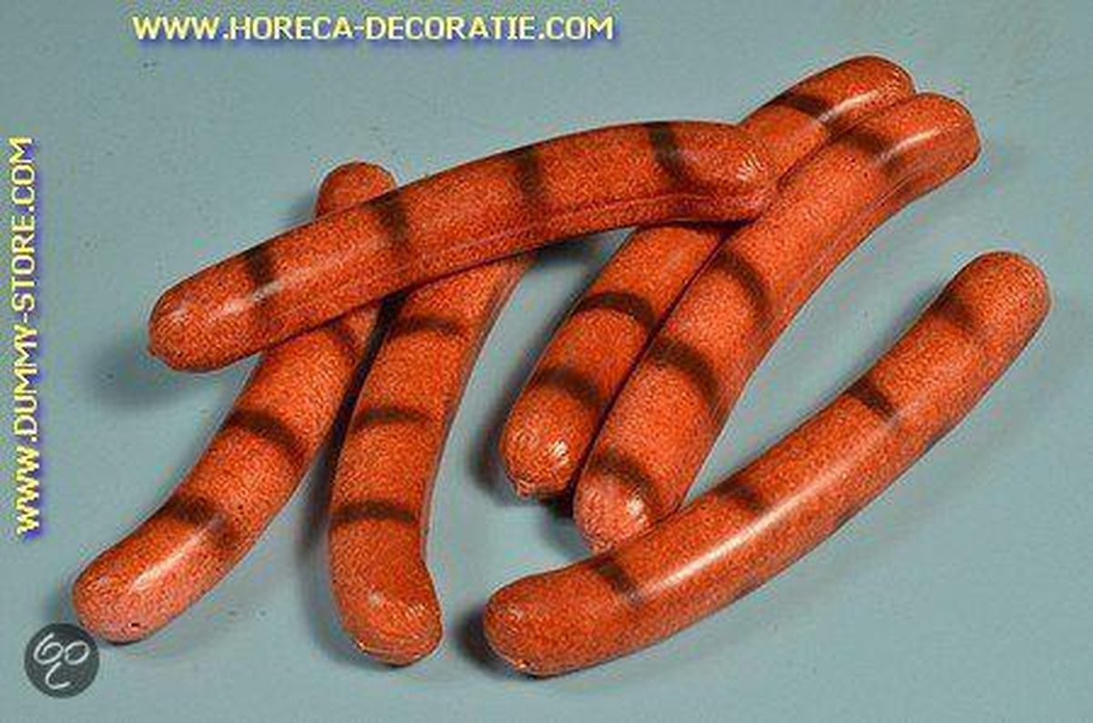 Gegrilde braadworst vleesdummy, 6 stuks, 25 x 165 mm
