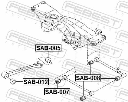Febest Lagerung, Lenker Sab-012 Vorne Für Subaru