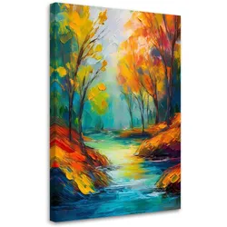 WANDBILD bunter wald