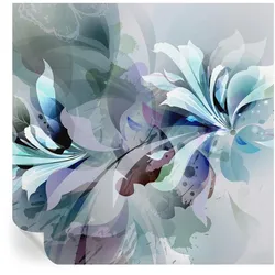 FOTOTAPETE 250x250 cm - Florale Abstraktion