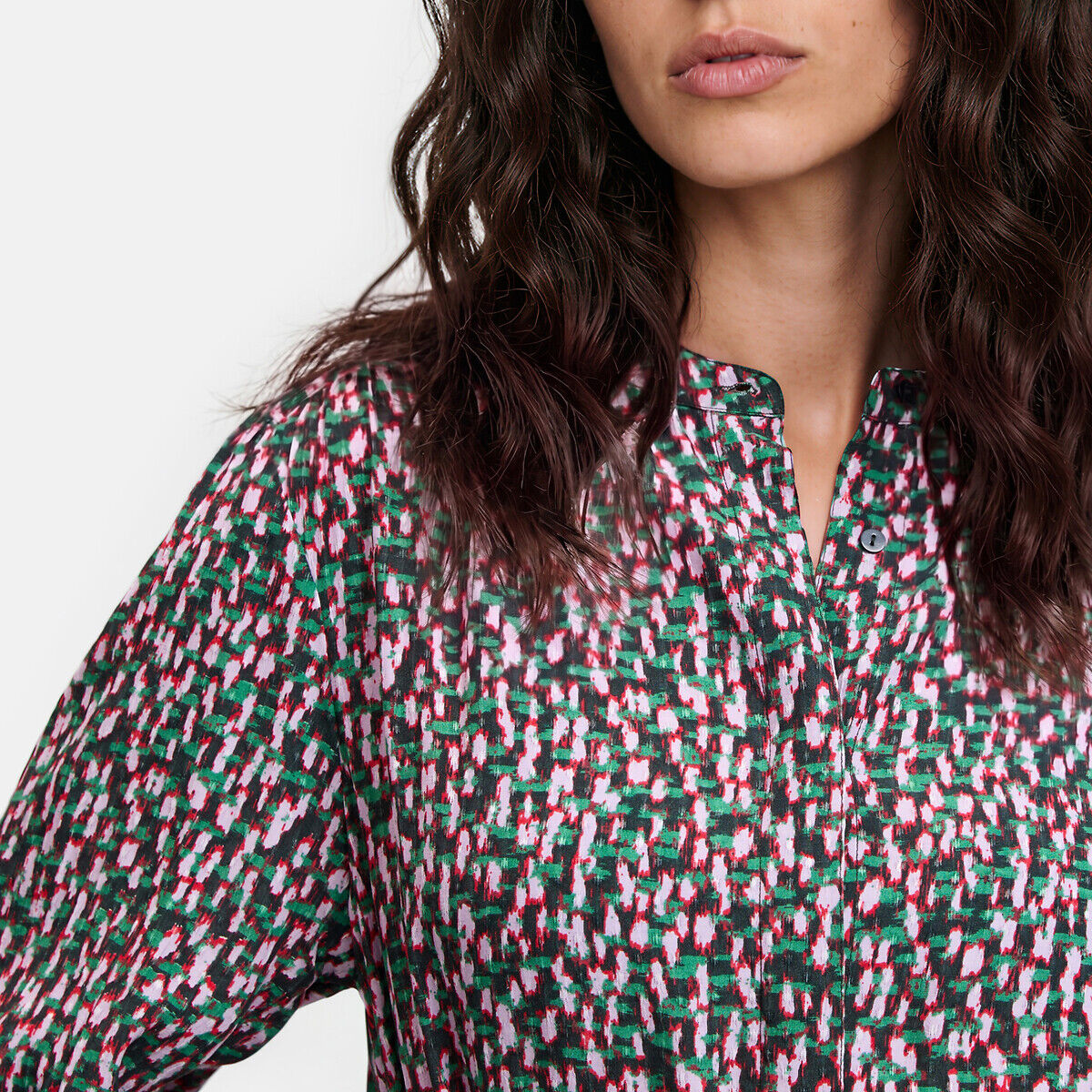 LA REDOUTE COLLECTIONS Robe chemise midi imprimée manches longues