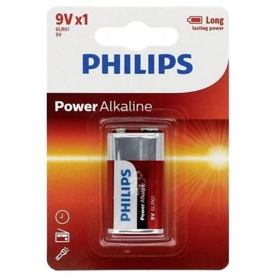 Philips Power 6LR61 9V Block-Batterie Alkali-Mangan 9V 1St.