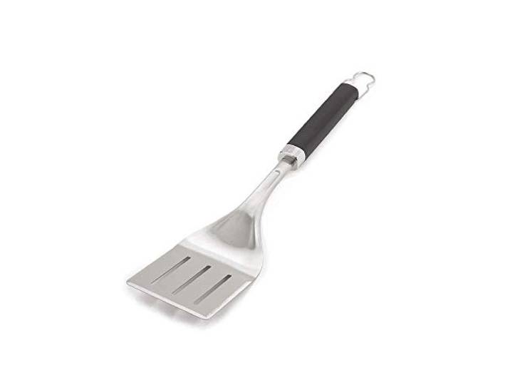 Weber Premium Wender (46cm), aus Edelstahl, mit Antirutsch Kompfortgriff, abgewinkelter Hals, spülmaschinenfest - Schwarz/Silber (6761)