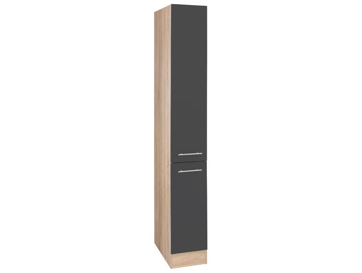 Apothekerschrank OPTIFIT Kalmar , grau (anthrazit), B:30cm H:207cm T:57cm, Schränke, Apothekerschrank