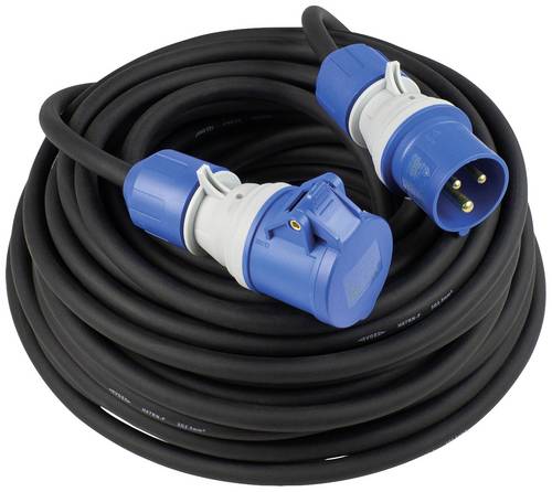 AS Schwabe 61409 Strom Verlängerungskabel 16A Schwarz, Blau 25m H07RN-F 3G 2,5mm²