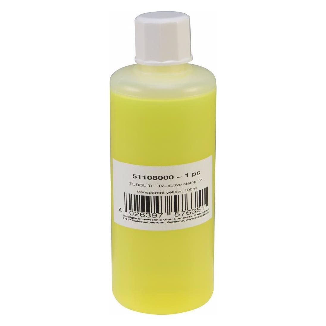 Eurolite UV-aktive Stempelfarbe, transparent gelb, 100ml (51108000)