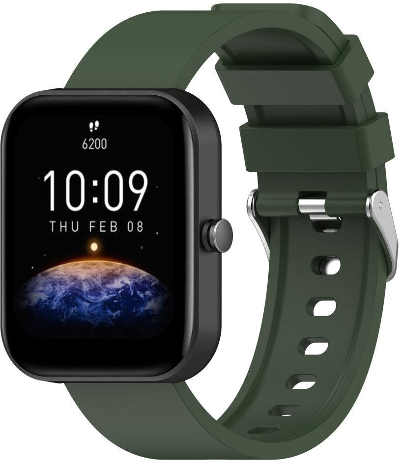 INCOVER Universal Silikone Smartwatch Urrem (20mm) m. Metal Spænde - Mørkegrøn