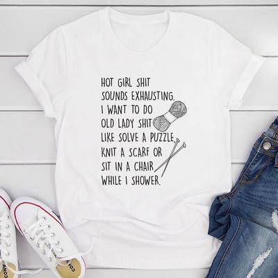 ForAllApparel Old Lady Stuff T Shirt White S