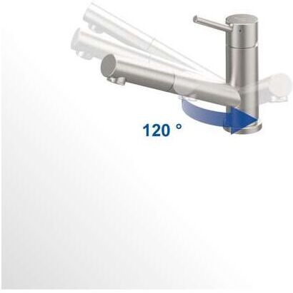 Villeroy und Boch Küchenarmatur Como Window 925800LC 8,6 l/min, umlegbar, ausziehbar, Edelstahl massiv