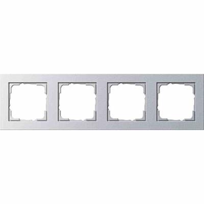 Gira E2 Rahmen, 4f, aluminium, lackiert, Kunststoff, geeignet für Geräteeinbaukanal, Unterputzmontage, Thermoplast, 021425