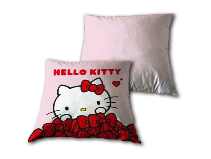 Hello Kitty Sierkussen Rode Strikken - 35 x 35 cm - Velboa